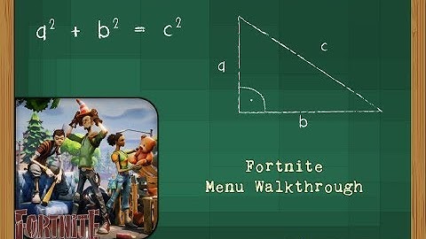 Fortnite Menu Walkthrough