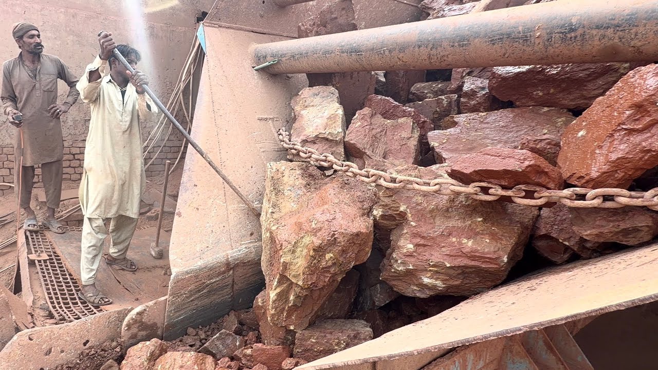 Extreme Rock Crushing | Giant Stone Jammed the Crusher & Power Went OFF | Rock Crushing 126