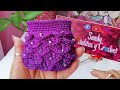 Monedero a CROCHET punto escamas con cristalitos!!