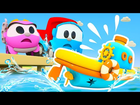 Мультик Лёва - сборник мультфильмов про машинки и лодочки