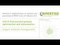 Procurement process optimization and automization: Supply network management
