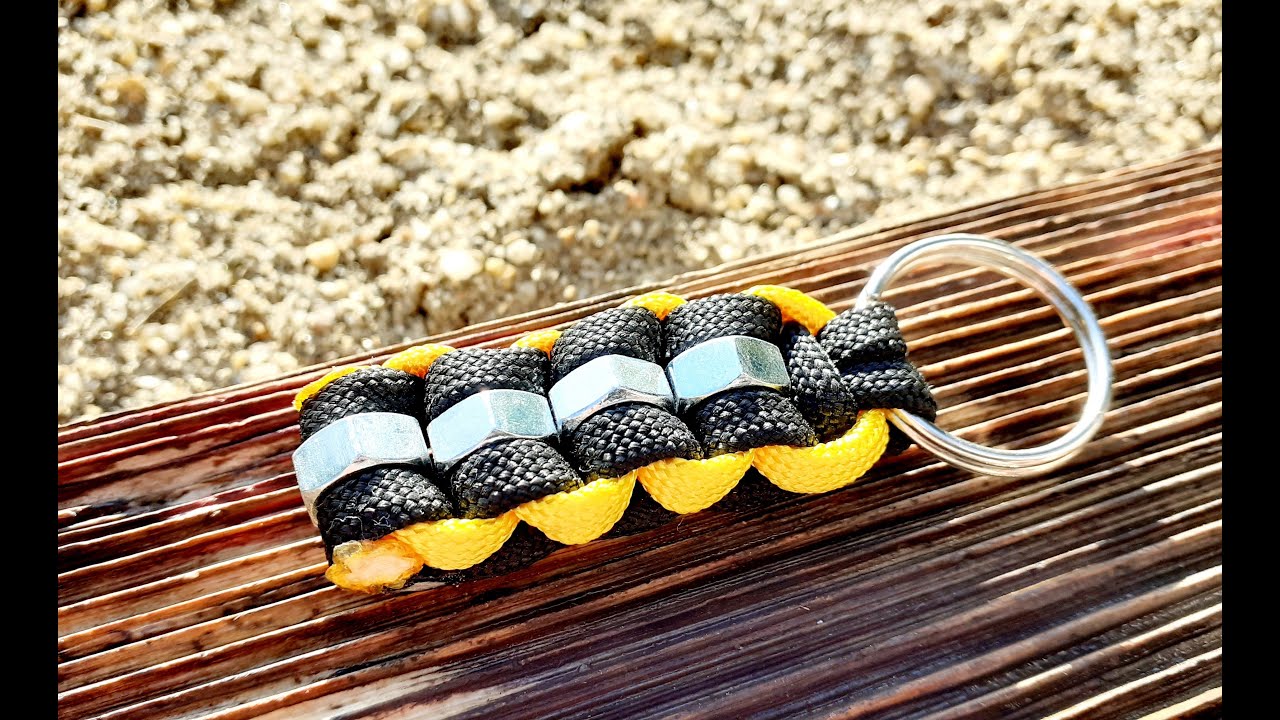 Make A Simple And Stylish Hex Nut Paracord Keychain - How To Make With ...