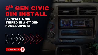 6th Gen Honda Civic DX, LX, EX, HX, CX and Si Single DIN Stereo Install