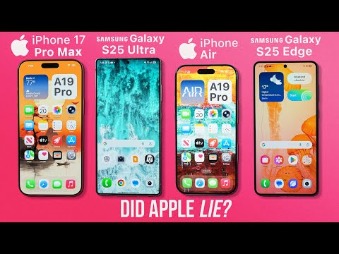 iPhone 17 Pro Max vs S25 Ultra vs iPhone Air vs S25 Edge - Battery Drain Test