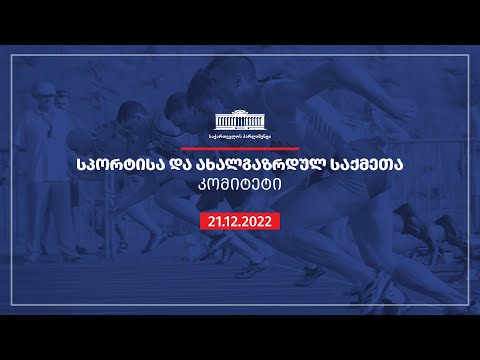 სპორტისა და ახალგაზრდულ საქმეთა კომიტეტის სხდომა - 21.12.2022