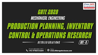 Production, Inventory & Operation Part Solution | GATE 2020 Mechanical Engineering Question Paper-2 screenshot 4