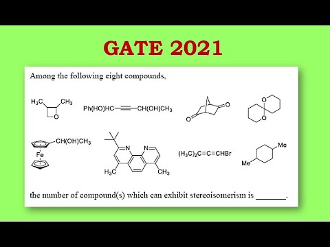 GATE 2021 Chemistry Solution I Stereochemistry