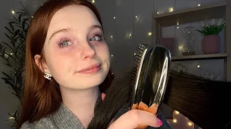 ASMR Sweet Girl In The Back Of Class Plays With Your Hair 💆🏼‍♀️🌸