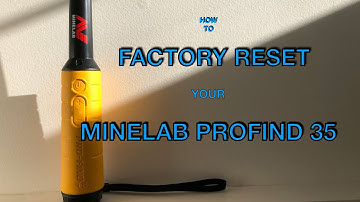 Profind 35 Factory Reset