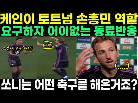 케인이 토트넘 손흥민 역할 요구하자 어이없는 동료반응 쏘니는 어떤 축구를 해온거죠?