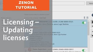 Updating and returning licenses in zenon