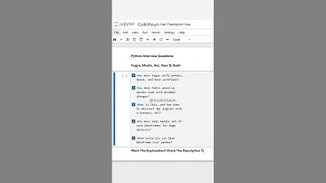 Python Interview Questions: Fugue, Modin, Ibis, Vaex & Dask! ⚡ #Python #BigData #DataScience