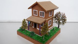 Diy Miniature House Using Cardboard | Easy and Simple Tutorial