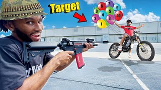 72v Sur Ron Trick Shot Wheelie Challenge!!