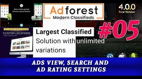 AdForest - Ads View Search and Ad Rating Settings in Adforest Classified Ad Wordpress theme