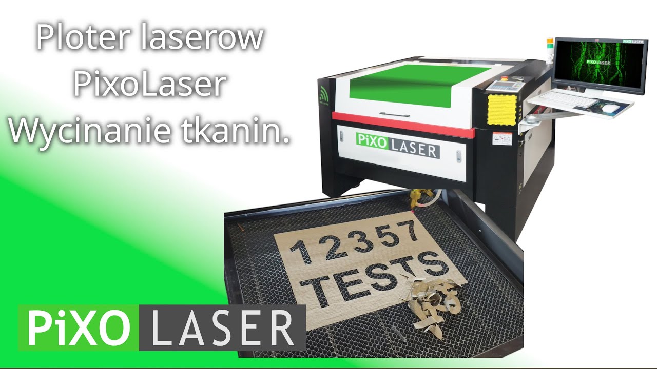 Wycinanie haftów ploterem laserowym PiXO LASER z kamerą pozycjonującą.