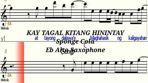 KAY TAGAL KITANG HININTAY - Eb Alto Saxophone Playalong - Sheet Music - Backing Track