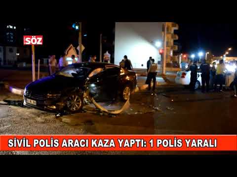 Malatya'da sivil ekip aracı kaza yaptı: 1 polis yaralı