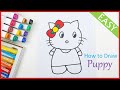 Draw Cute Puppy Step by Step | Easy and Simple Drawing For Children