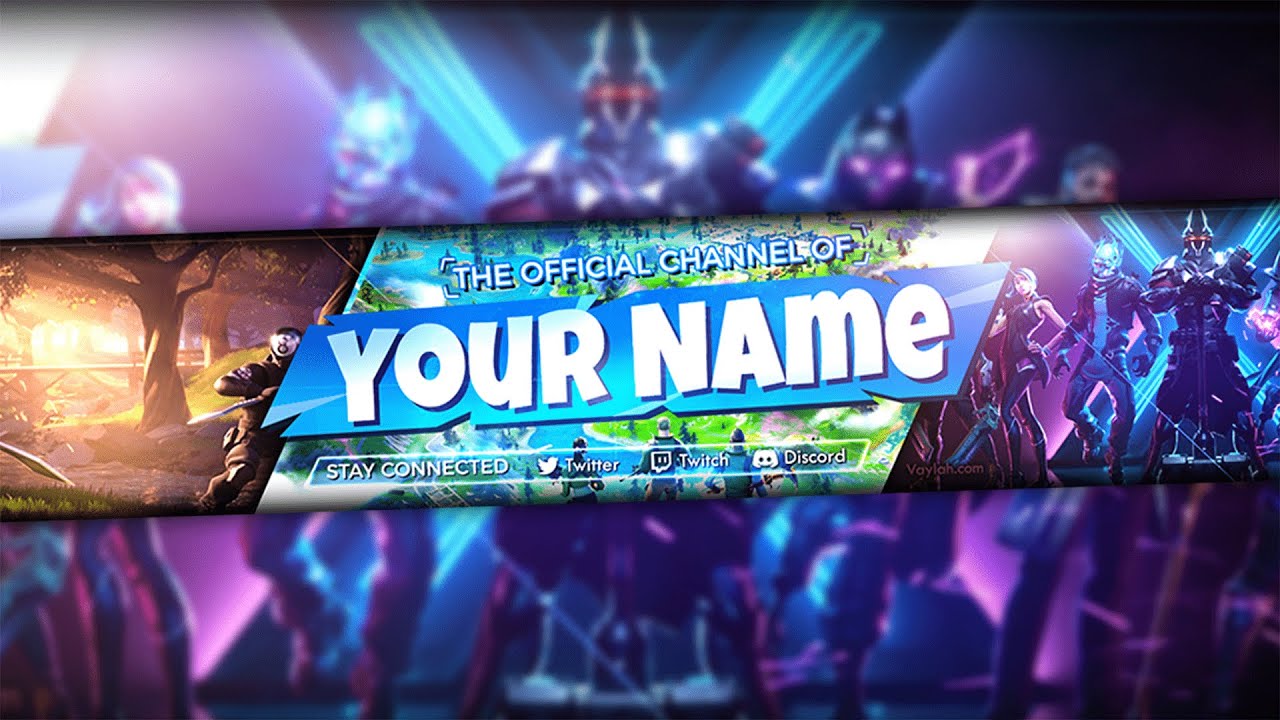 Free Fortnite Banner For Youtube Twitch Mixer How To Edit January Youtube