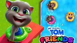 MY TALKING TOM FRIENDS POOL MINIGAME - SUPER TALKING TOM vs RACCOON screenshot 2