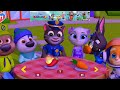 Talking Tom Friends 2 Night Dinner Complete 🍒🍅🍎🍑🌶️🍌🍍