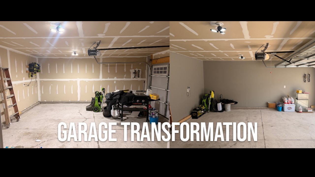 Painting My Garage for the First Time | DIY Garage Transformation - YouTube