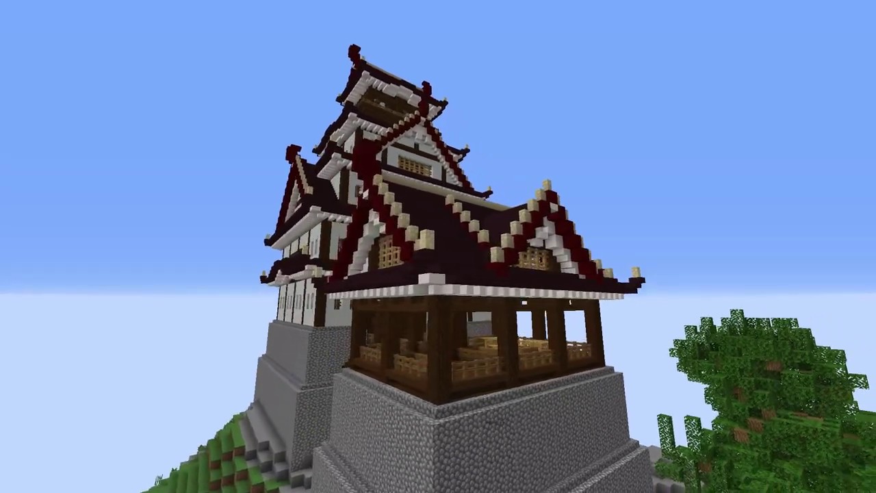 Minecraft 和風城をサバイバルで建ててみた Youtube