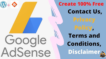 How To Create Contact Us, Privacy Policy Page Terms&Conditions for Blogger/Wordpress 2020 Web Freak