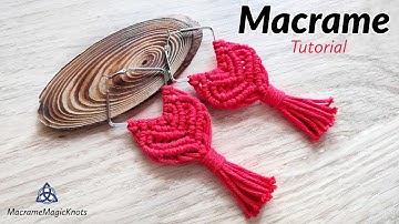 5 minute Macrame Earrings Tutorial | DIY Macrame Jewelry