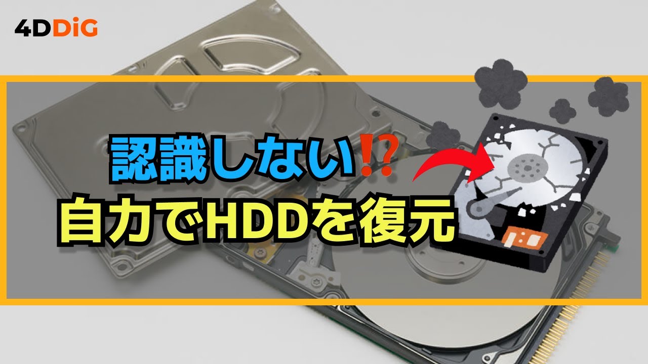 HDD復旧】外付けHDDが認識しない⁉️自分でできるHDD復元方法＆認識