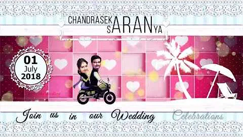 Chandrasekaran & Saranya   Wedding Invite   4K