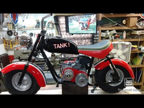 restoration of Baja 165 mini bike part 15. gas tank and new chain - YouTube