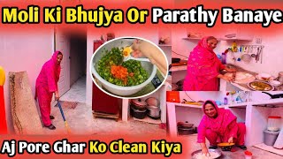 Download Lagu Pore Ghar Ko Clean Kiya😱Moli K Parathy Or Moli Ki Bhujya Banai| Zoha Beauty Vlog  MP3