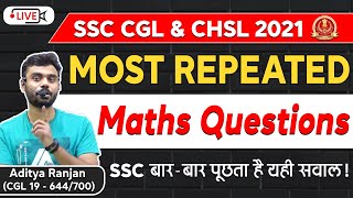 MOST REPEATED QUESTIONS OF CHSL CGL FROM 2019-2019  || BY ADITYA SIR