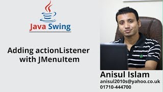 104. Java Swing : Adding actionListener with JMenuItem