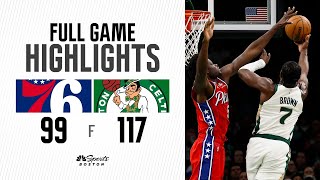FULL GAME HIGHLIGHTS: Celtics beat 76ers for ninth straight win