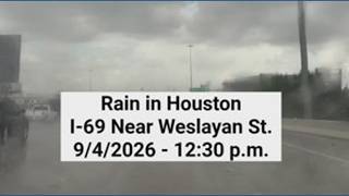 Rain falls in Houston, Texas