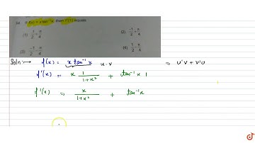 .If `f(x) = x tan^(-1)x`, then `f