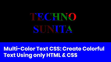 Multi-Color Text CSS: Create Colorful Text Using only HTML & CSS #tutorial