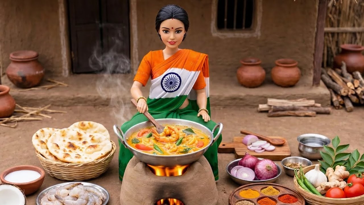 Miniature Doll Makes Paneer Butter Masala & Garlic Naan 🧈🧀🫓 | MiniatureVillageLife  ASMR
