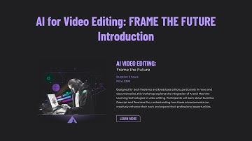 Revolutionizing Video Editing with AI and ML: An Introduction #ai #videoediting #broadcast