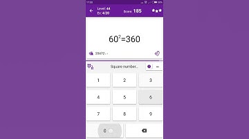 Math Tricks - Training mode - square numbers between 60 and 69 - level 044 (Number Keyboard)