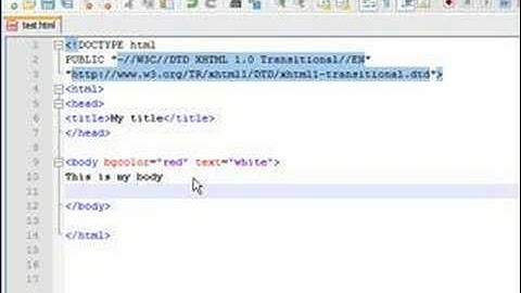 XHTML Tutorial - 2 - Changing colors and adding paragraphs