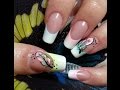 Schablonenmodellage: French/ Farbverlauf mit Gel-Nailart