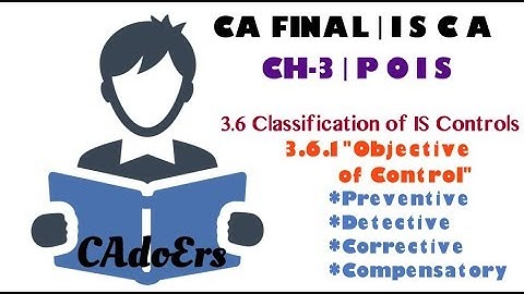 #25 CA FINAL ISCA | CH-3 | POIS |Objective of Control:Preventive,Detective,Corrective,Compensatory