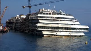 AMAZING VIEWS at Costa Concordia as it looks today ( April 2014 )