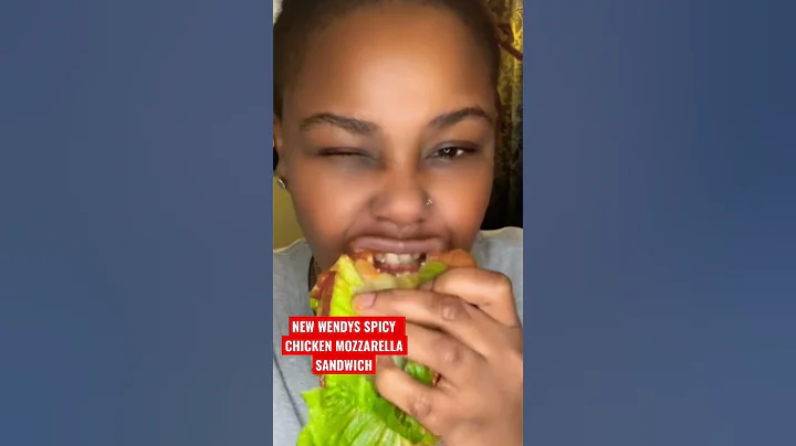 TRYING WENDY’S NEW SPICY MOZZARELLA CHICKEN SANDWICH #short #shorts #funny @Wendys
