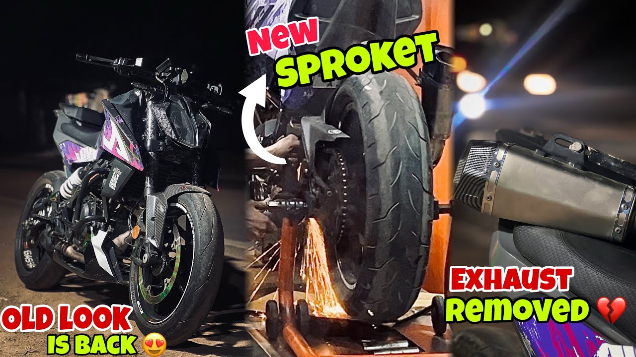 Finally Old Look Is Back !! KTM 250 Duke Full Detail Service !! New Chain Sproket ,Throttle Body etc