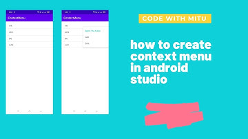 how to create context menu in android studio|#contextmenu in android studio|#contextmenu